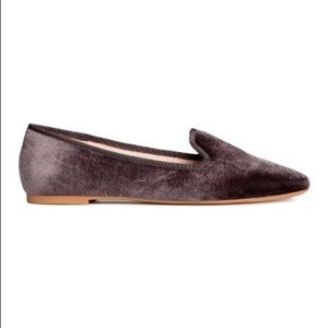 H&M velvet loafers